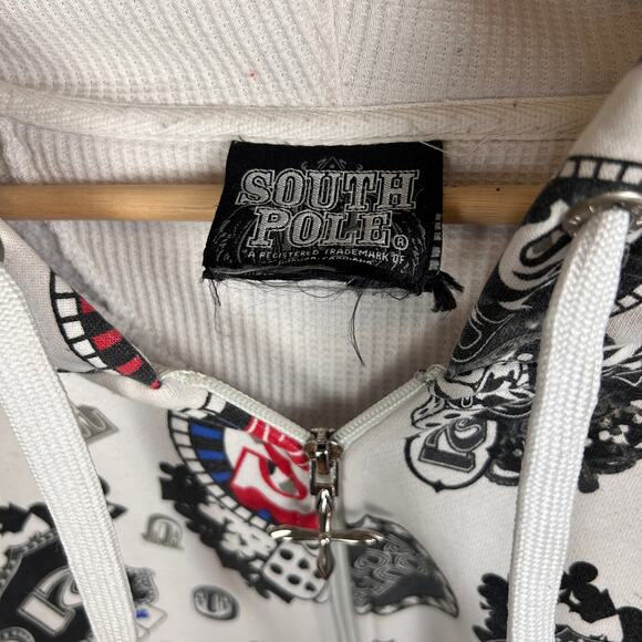 South Pole RARE Y2K Casino AOP Jesse Pinkman 3XL Full Zip Hoodie - Picture 4 of 5